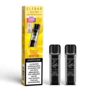 2 X Cartouches Elfa Pro Ananas Citron Elfbar
