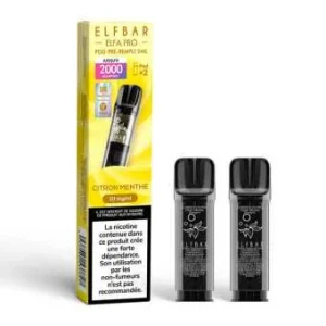 2 X Cartouches Elfa Pro Citron Menthe Elfbar