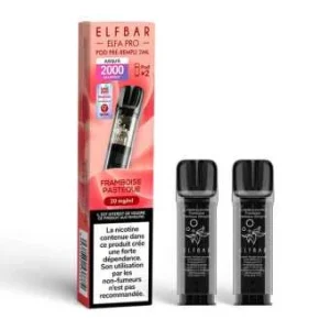 2 X Cartouches Elfa Pro Framboise Pastèque Elfbar
