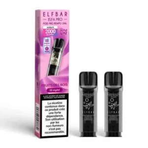 2 X Cartouches Elfa Pro Fruits des bois Elfbar