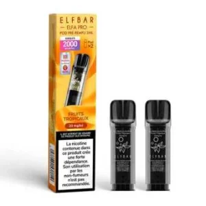 2 X Cartouches Elfa Pro Fruits Tropicaux Elfbar