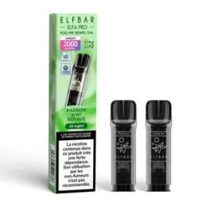 2 X Cartouches Elfa Pro Passion Kiwi Goyave Elfbar