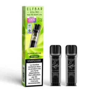 2 X Cartouches Elfa Pro Pomme Pêche Elfbar