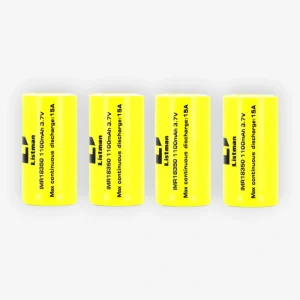 Accus Listman 18350 - 1100 mAh - 9A (x4)
