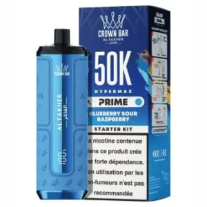 Al Fakher Blueberry Sour Raspberry Crown Bar Hyper Max Prime 50K
