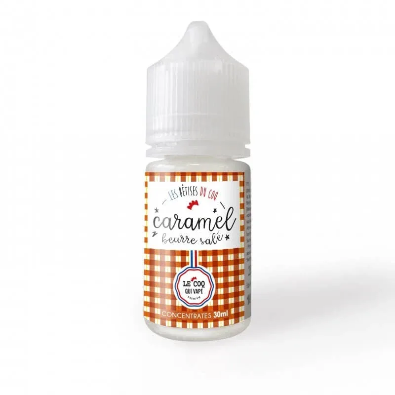 Arôme Concentré Caramel Beurre Salé 30ml – Le Coq Qui Vape