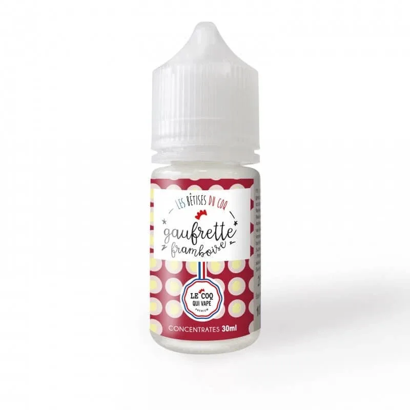 Arôme Concentré Gaufrette Framboise 30ml – Le Coq Qui Vape