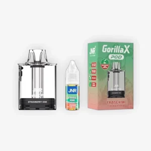 Cartouche Gorilla X Vide + E-liquide 10 mL Fraise Kiwi 20 mg - JNR