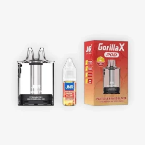 Cartouche Gorilla X Vide + E-liquide 10 mL Pasteque Fraise Glacee 20 mg - JNR