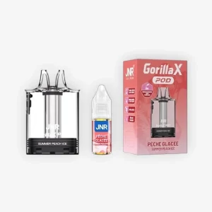 Cartouche Gorilla X Vide + E-liquide 10 mL Peche Glacee 20 mg - JNR