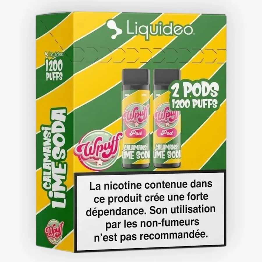 Cartouche Wpuff 1800 Calamansi Lime Soda (x2) - Wpuff (Liquideo)