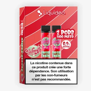 Cartouche Wpuff 1800 Grosse Fraise (x2) - Wpuff (Liquideo)