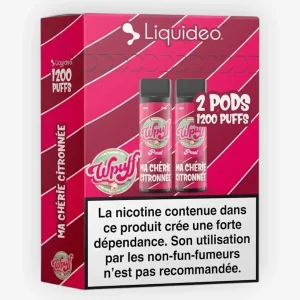 Cartouche Wpuff 1800 Ma Chérie Citronnée (x2) - Wpuff (Liquideo)