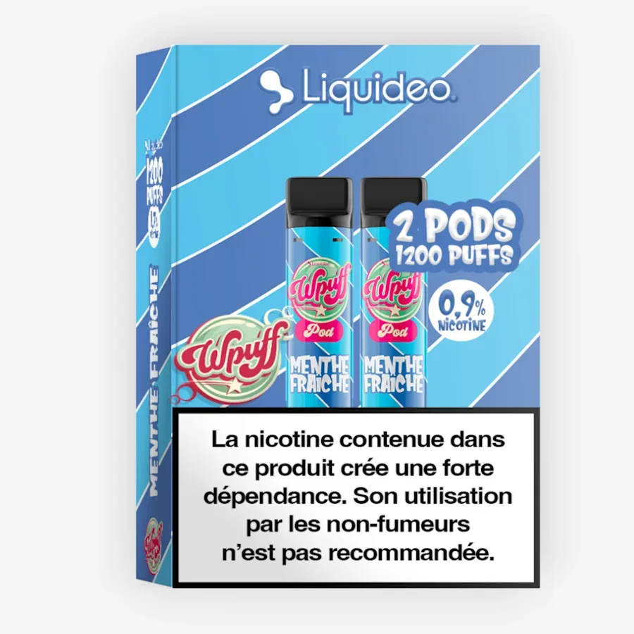 Cartouche Wpuff 1800 Menthe Fraîche (x2) - Wpuff (Liquideo)
