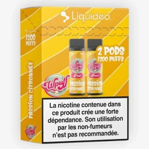 Cartouche Wpuff 1800 Passion Citronnée (x2) - Wpuff (Liquideo)