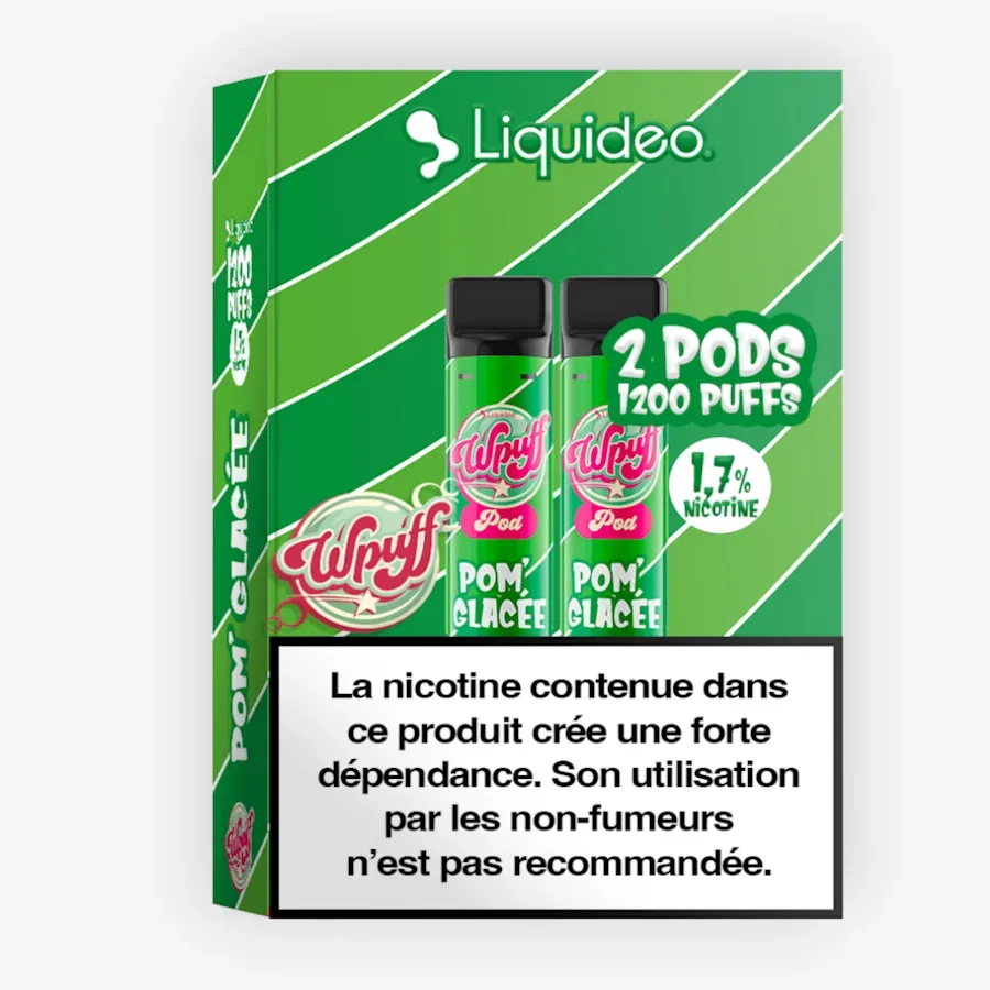 Cartouche Wpuff 1800 Pom Glacée (x2) - Wpuff (Liquideo)