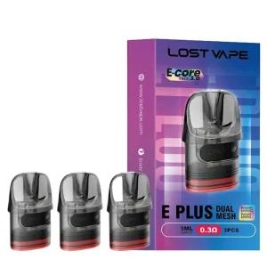 Cartouches E-Plus Dual Mesh Lost Vape 3ml 0.3/0.6Ω Thelema (X3)