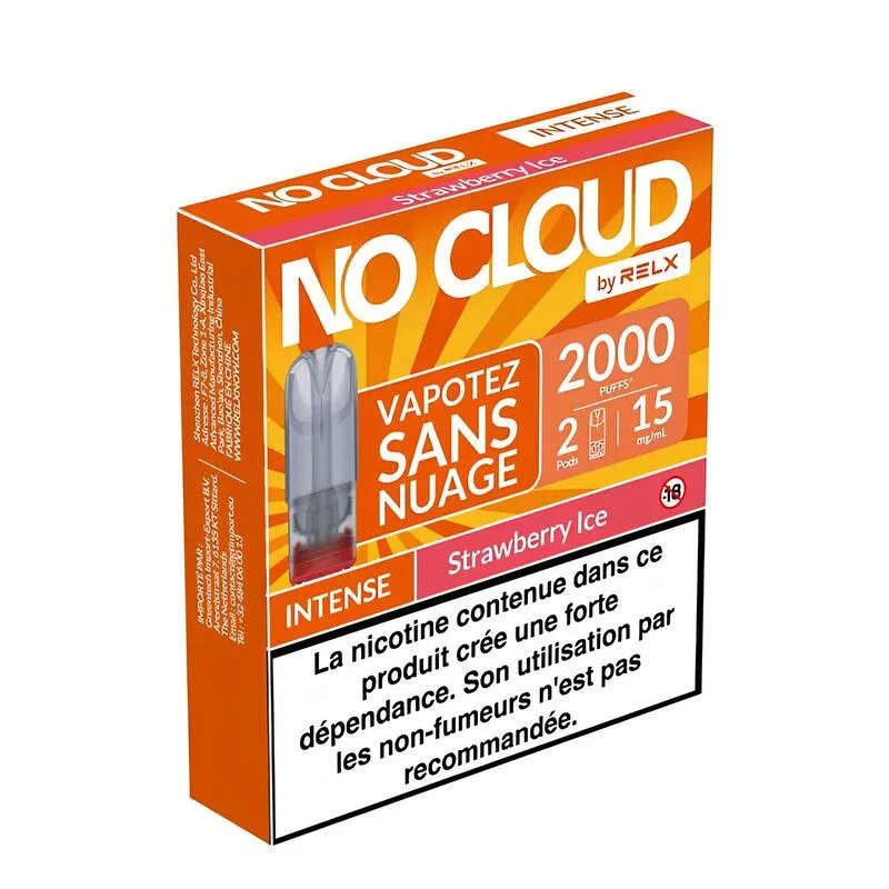 Cartouches No Cloud Intense 2ml (Pack de 2) - Relx - Image 2