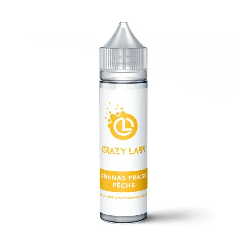 CRAZY LABS Ananas Fraise Pêche - E-liquide 50ml