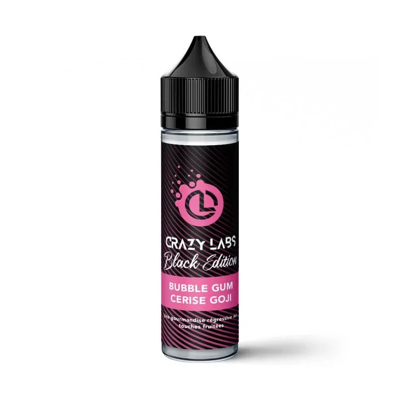 CRAZY LABS Black Edition BubbleGum Cerise Goji - E-liquide 50ml