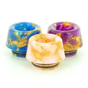 Drip Tip 810 Epoxy Résine Conique Pépite Dorée (TFV8 / TFV12) - Smoktech