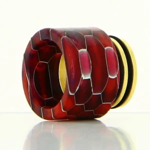 Drip Tip 810 Epoxy Snake Pattern Base Dorée (TFV8 / TFV12) - Smoktech
