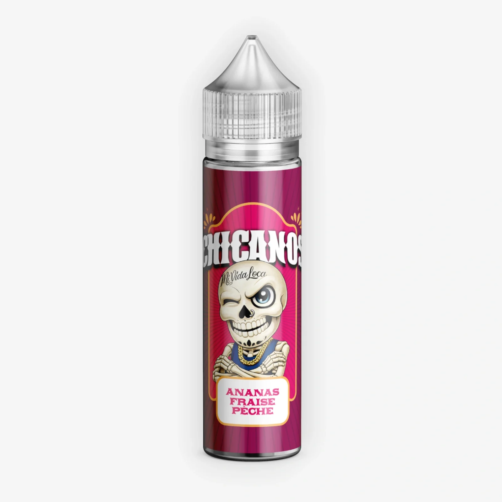 E-liquide Ananas Fraise Pêche 50 mL - Chicanos