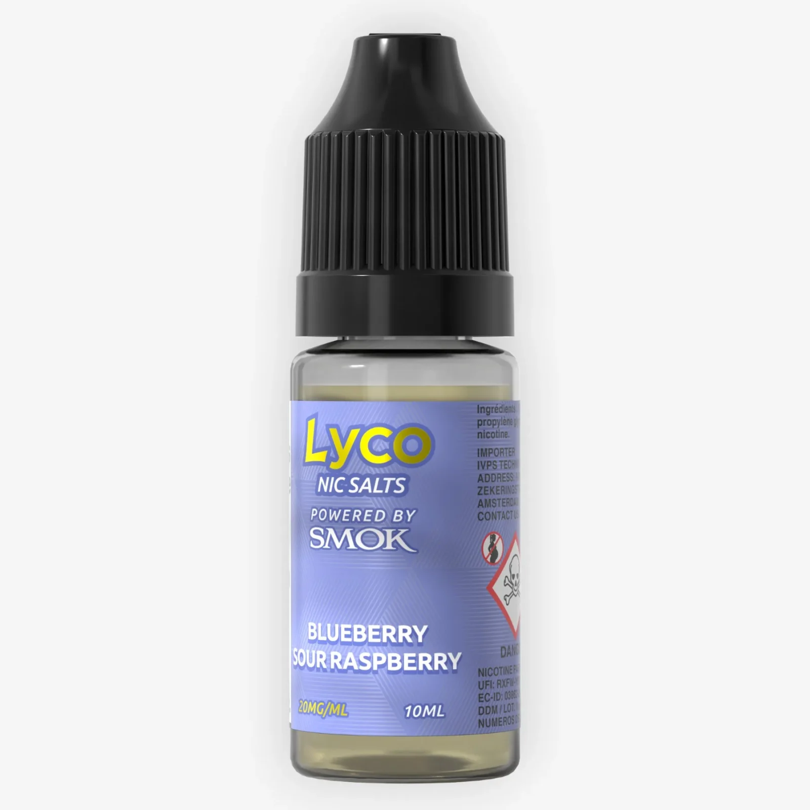 E-liquide Blueberry Sour Raspberry Nic Salt 10 mL 20 mg - Lyco SMOK