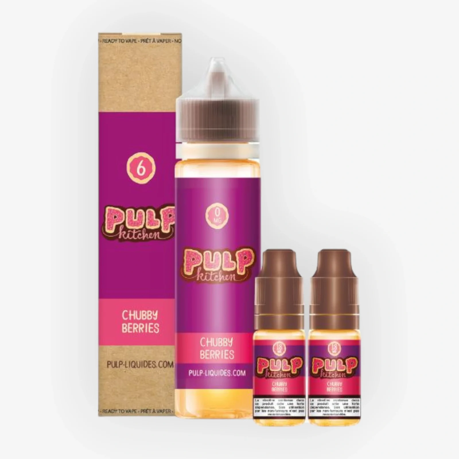 E-liquide Chubby Berries Pack 60 mL 6 mg - Pulp Kitchen