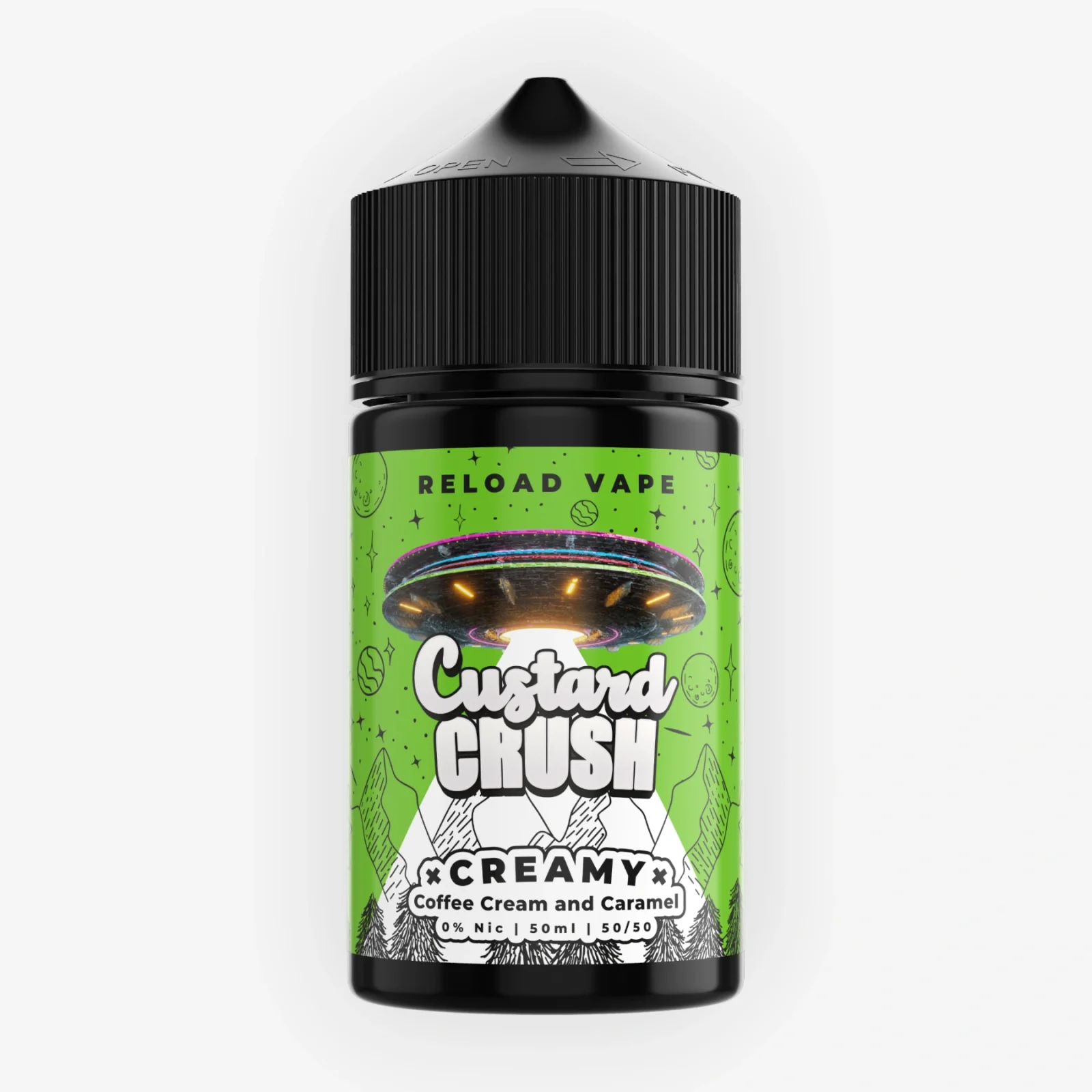 E-liquide Coffee Cream and Caramel 50 mL - Custard Crush Reload Vape
