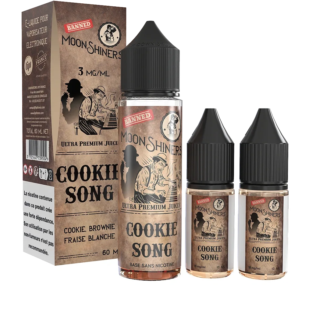 E-liquide Cookie Song Pack 60 mL 6 mg - Moonshiners (Le French Liquide)