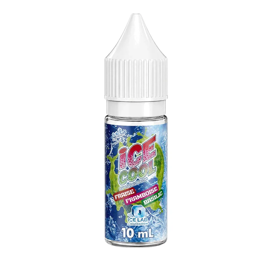 E-liquide Fraise Framboise Basilic 10 mL - Ice Cool (Liquidarom)