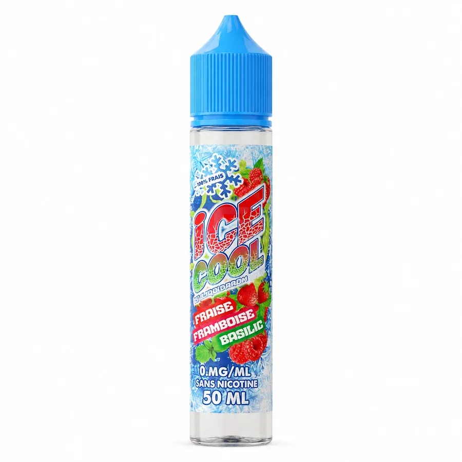 E-liquide Fraise Framboise Basilic 50 mL - Ice Cool (Liquidarom)