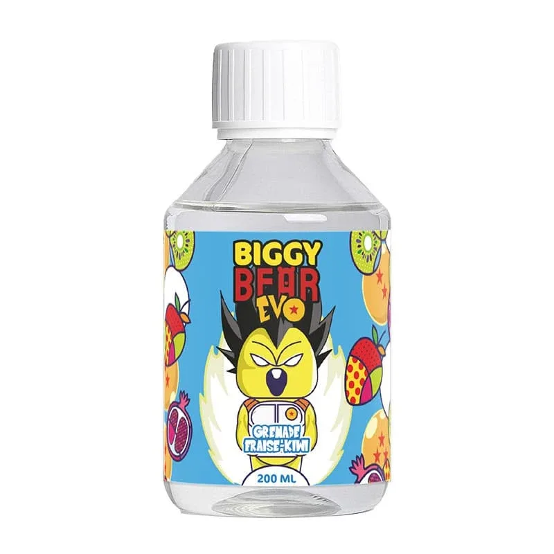 E-liquide Grenade Fraise Kiwi 200ml 0mg – Biggy Bear
