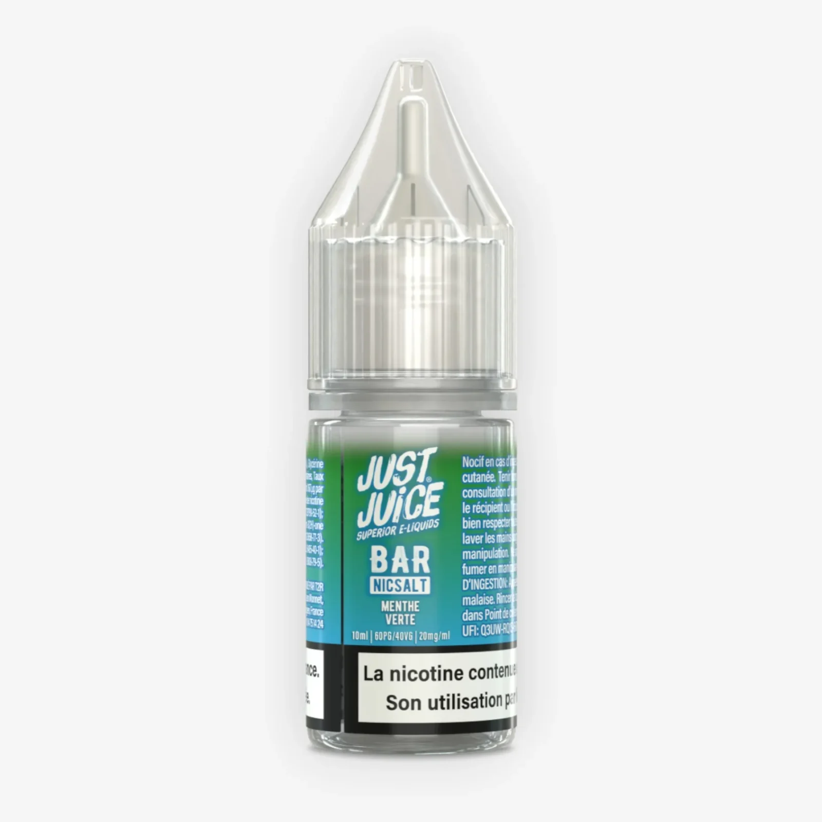 E-liquide Menthe Verte Nic Salt 10 mL - Bar Nicsalt Just Juice