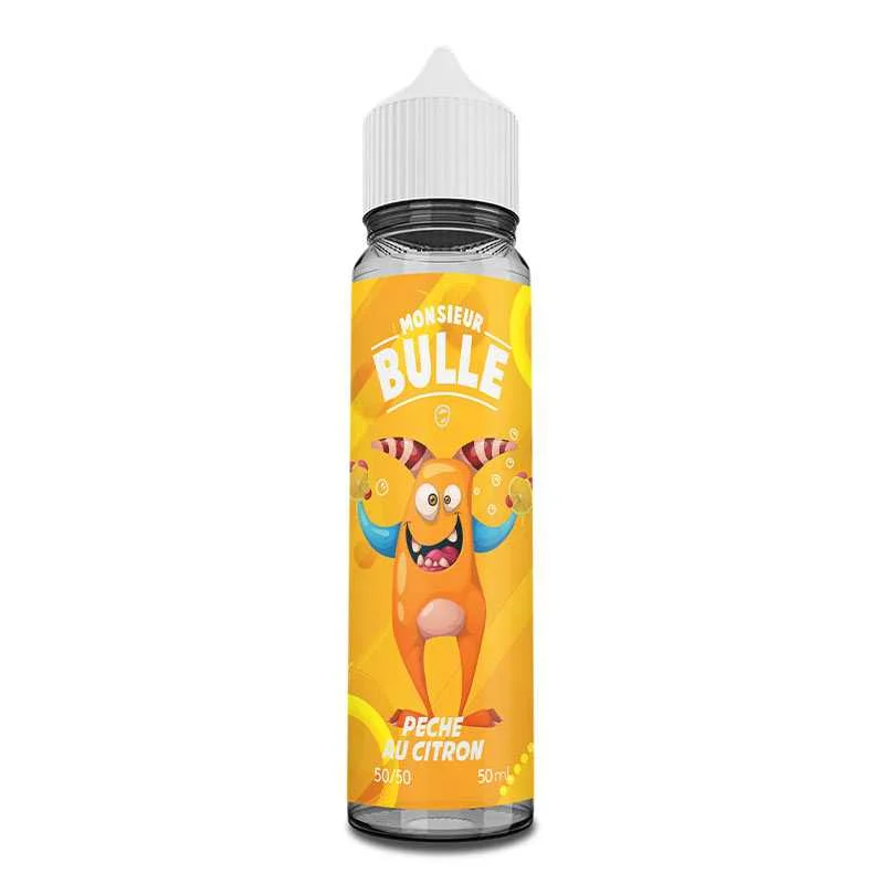 E-liquide Monsieur Bulle Pêche Au Citron 50ml – Liquideo