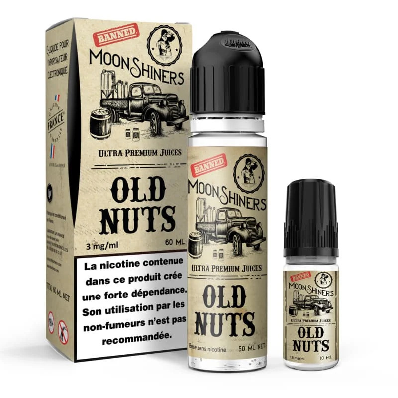 E-liquide Moonshiners Old Nuts - Kit Easy2Shake 60ml – Le French Liquide