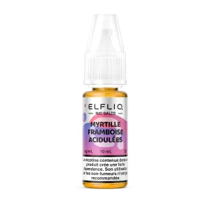 E-liquide Myrtille Framboise Acidulée Nic Salt 10 mL - Elfliq Elfbar
