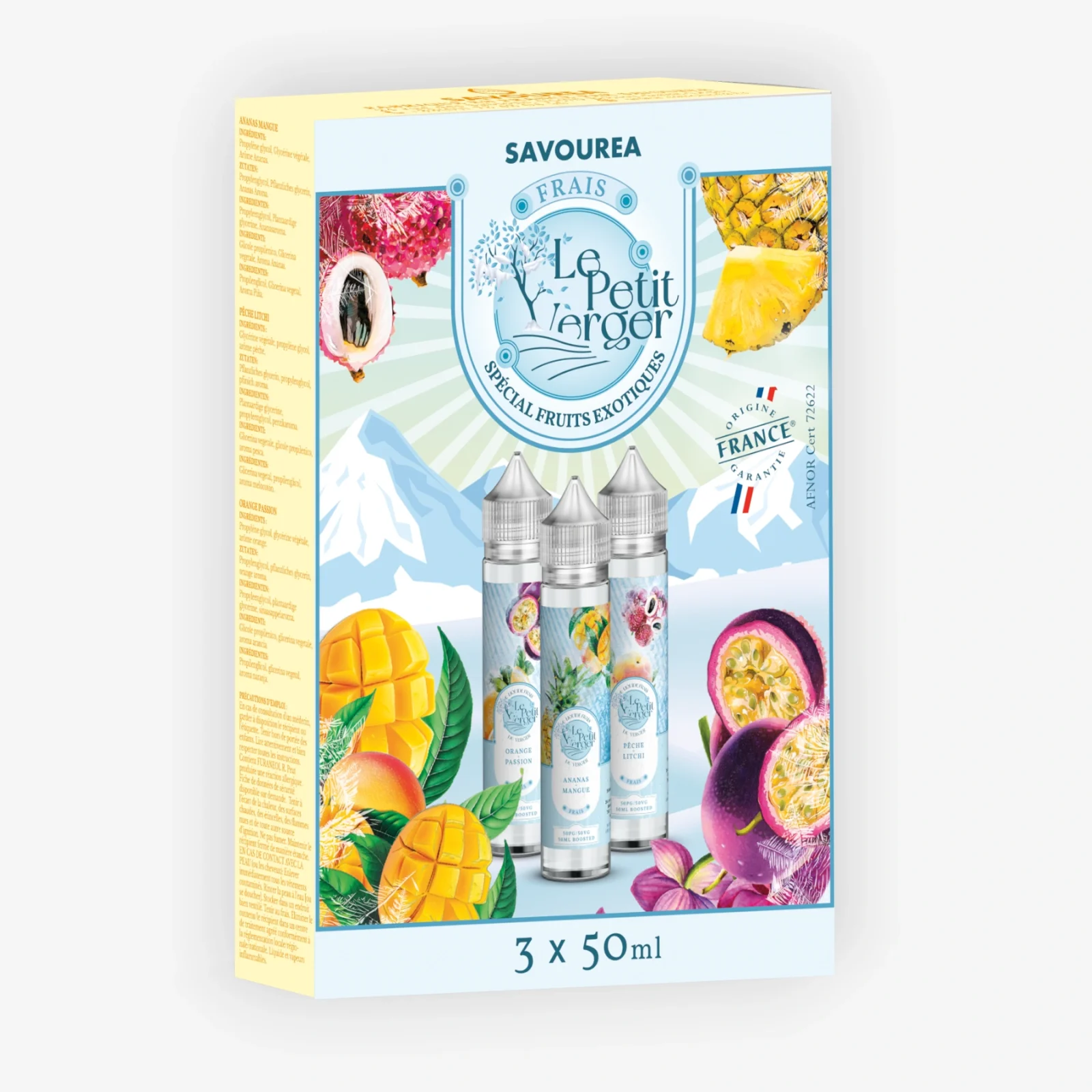 E-liquide Pack Spécial Fruits Exotiques Frais 3x50 mL - Le Petit Verger