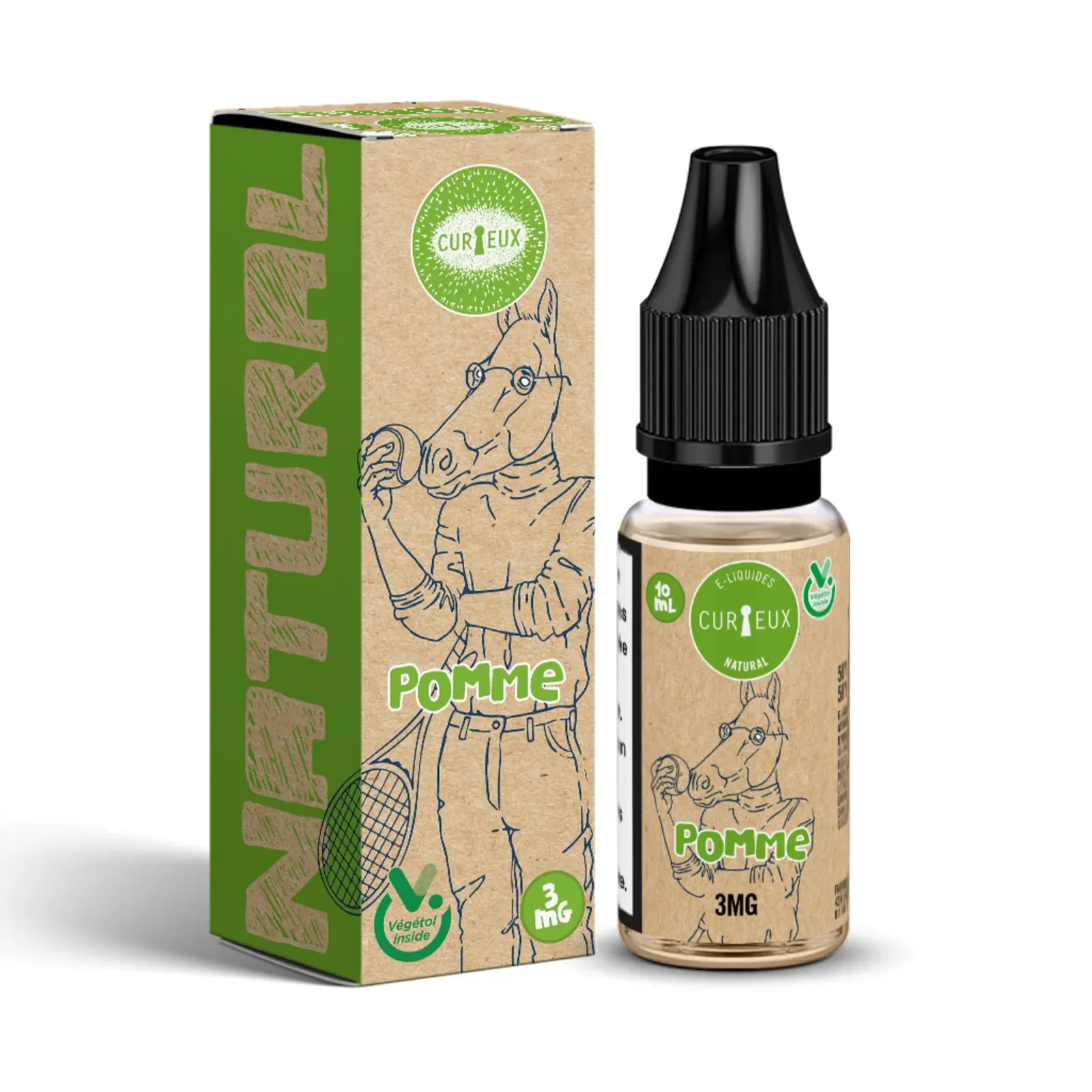 E-liquide Pomme 10 mL - Natural Curieux