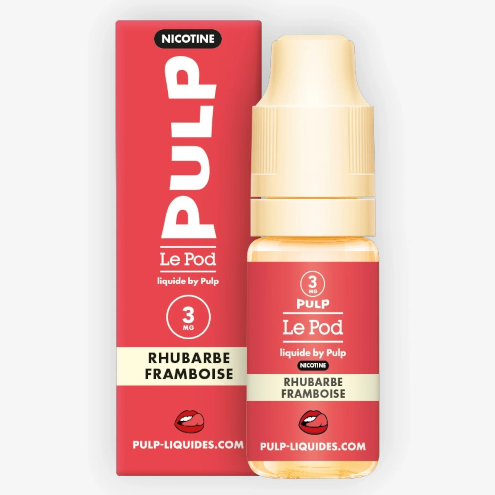 E-liquide Rhubarbe Framboise 10 mL - Pulp Le Pod