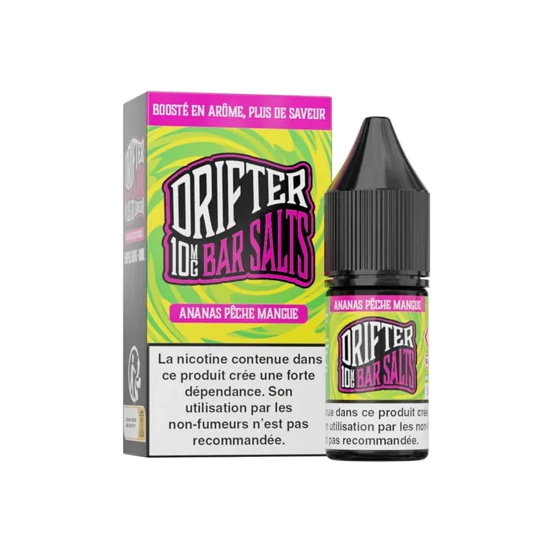 E-liquide Sel de Nicotine Ananas Pêche Mangue 10ml – Bar Salts Drifter