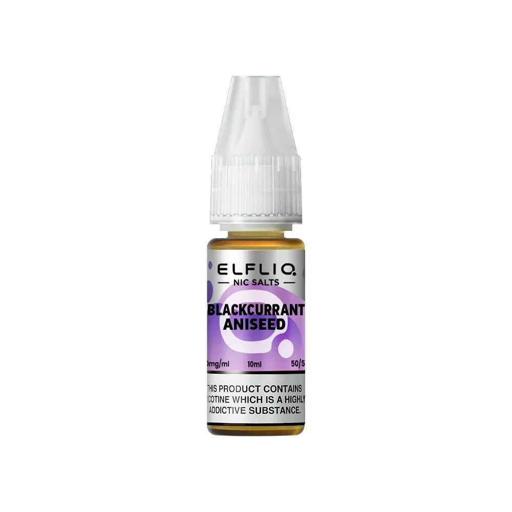 E-liquide Sel de Nicotine Blackcurrant Aniseed 10ml – Elfliq Elfbar