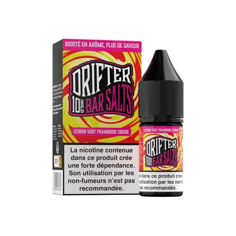E-liquide Sel de Nicotine Citron Vert Framboise Cerise 10ml – Bar Salts Drifter