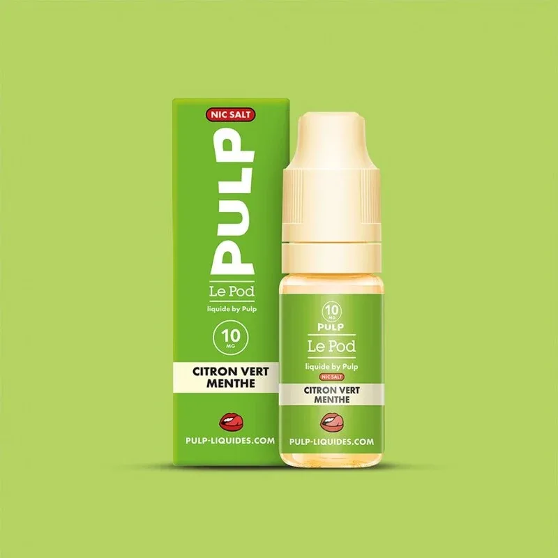 E-liquide Sel de Nicotine Citron Vert Menthe 10ml – Pulp Le Pod