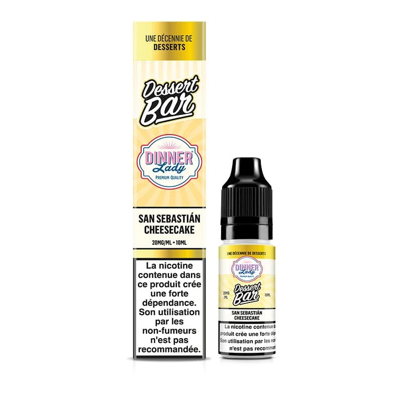 E-liquide Sel de Nicotine Dessert Bar San Sebastian Cheesecake 10ml – Dinner Lady