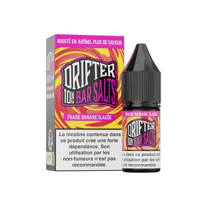 E-liquide Sel de Nicotine Fraise Banane Glacée 10ml – Bar Salts Drifter