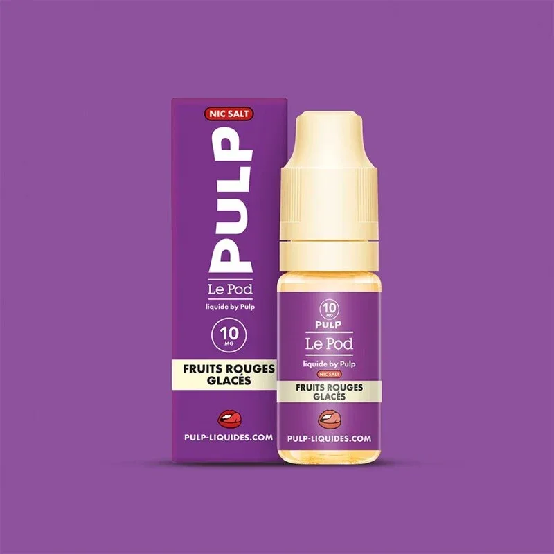E-liquide Sel de Nicotine Fruits Rouges Glacés 10ml – Pulp Le Pod