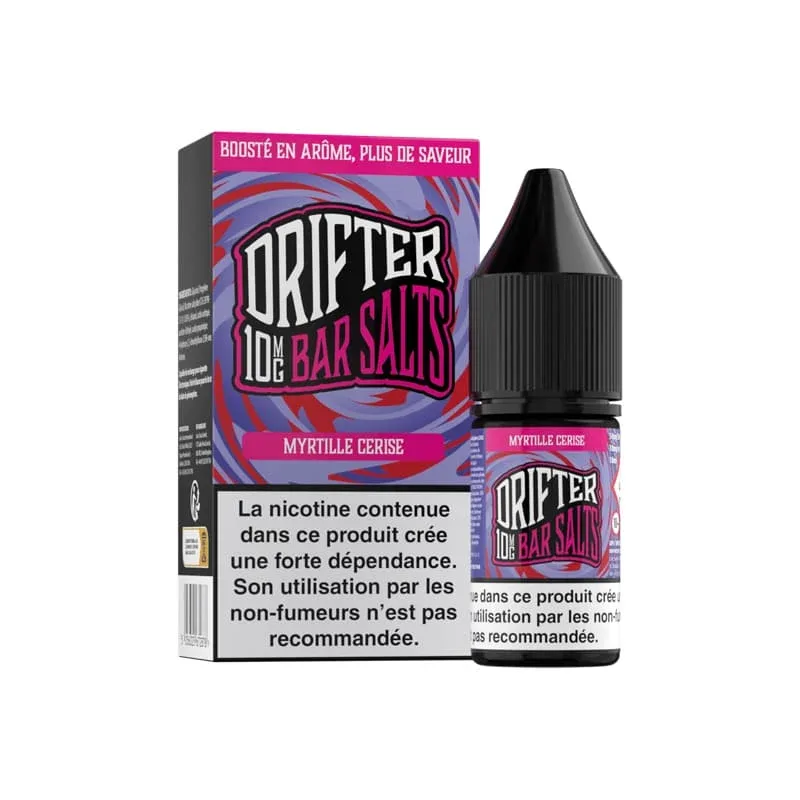 E-liquide Sel de Nicotine Myrtille Cerise 10ml – Bar Salts Drifter