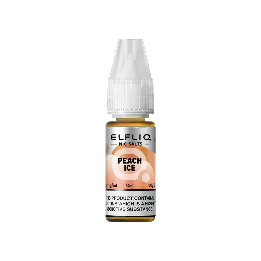 E-liquide Sel de Nicotine Peach Ice 10ml – Elfliq Elfbar